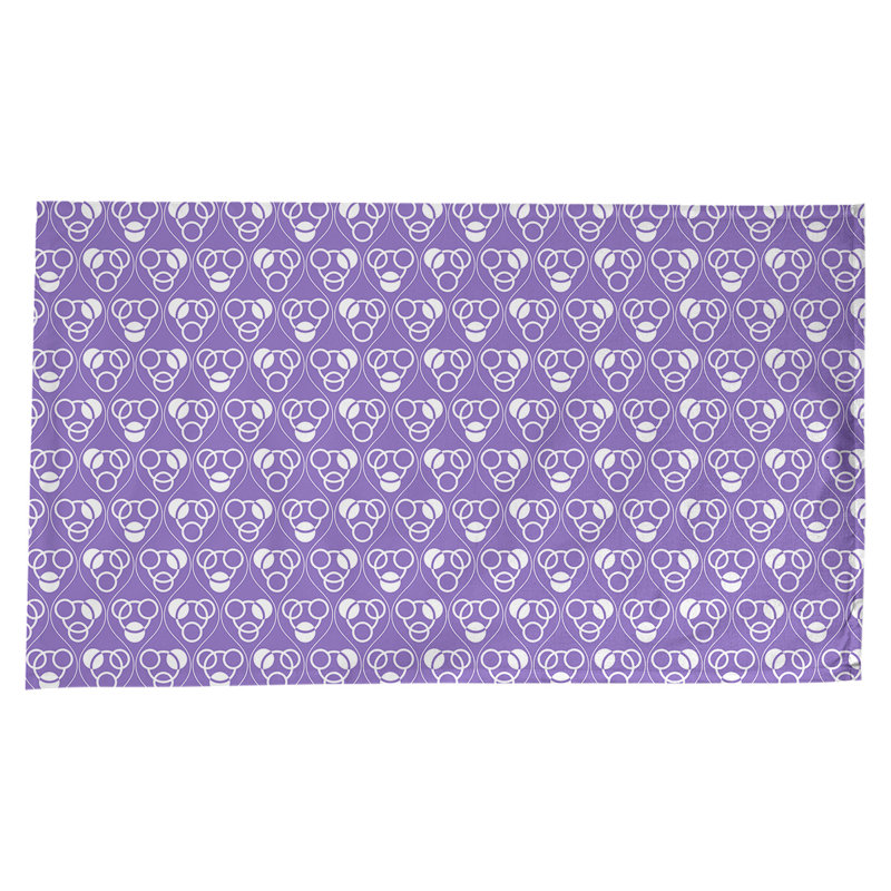 Classic Circles and Waves Tablecloth, Purple/White