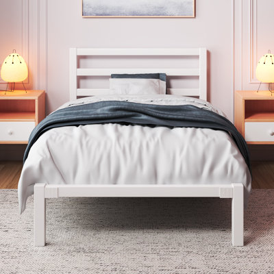 17 Stories Metal Platform Bed with Vintage Steel Headboard, Underbed Storage, No Box Spring Needed