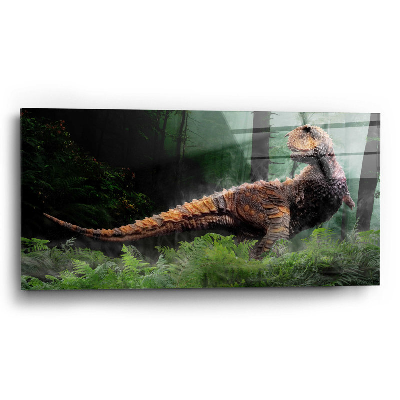 «Carnotaurus», art mural en verre acrylique, H 12 po x l 24 po x P 0,2 po