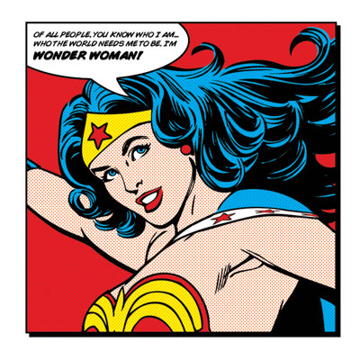 Wonder Woman Quote Graphic Art Print