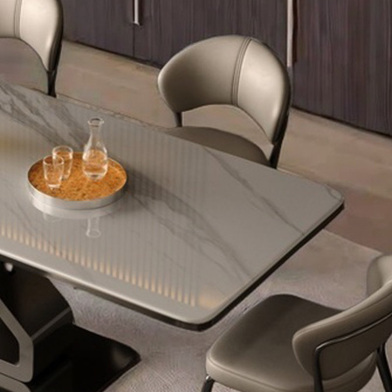 Table de salle à manger simple et moderne, H 29,5 po x L 62,9 po x l 35,4 po