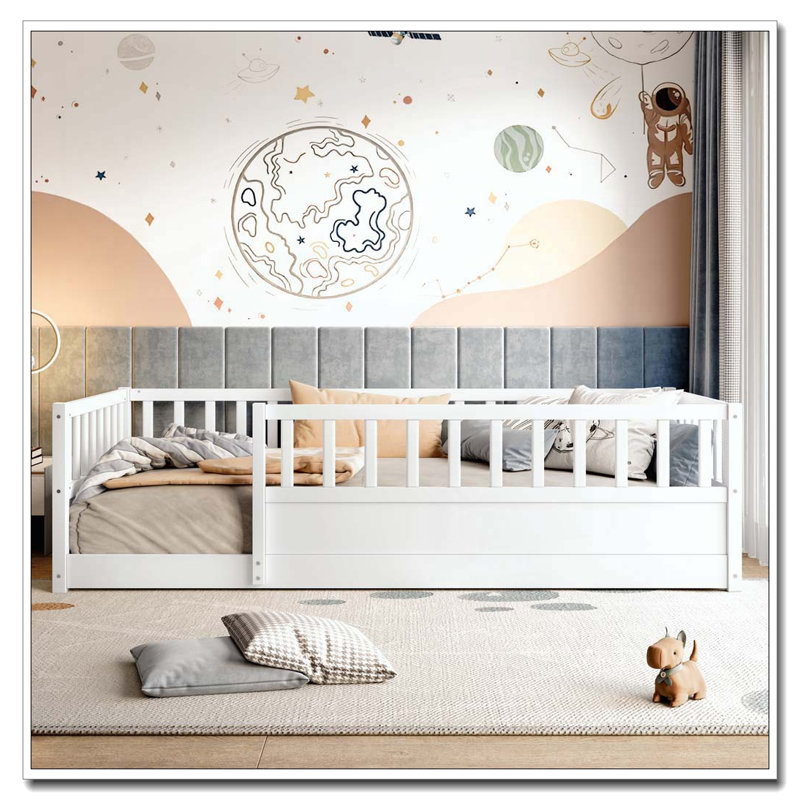 Twin Size Floor bed, Twin, White