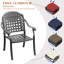 (Coussins de couleurs aléatoires) Ensemble de meubles de patio en aluminium coulé avec coussins-186661670