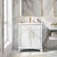 Ensemble de meuble-lavabo moderne 27,8 po avec rangement, blanc-870100879