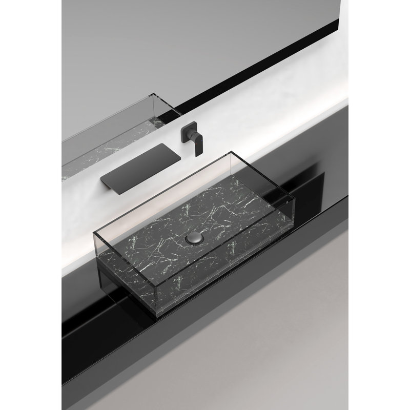 Robinet pour salle de bain Waterfall, Noir mat