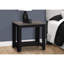 Table d'appoint noire et grise pour salon, structure à panneaux épais, poids 7,3 kg, largeur 29 cm