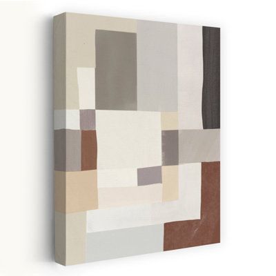 Contemporary Art Abstract Contemporary Geometric Art by Little Dean - Wrapped Canvas Print