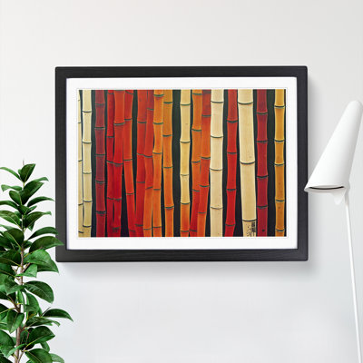 XH1022-8320X Stimulating Abstract Bamboo Forest - Single Picture Frame Print