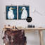 «Elegant Egrets On Blue» par Grace Popp, 2 pièces-974722638-974722639