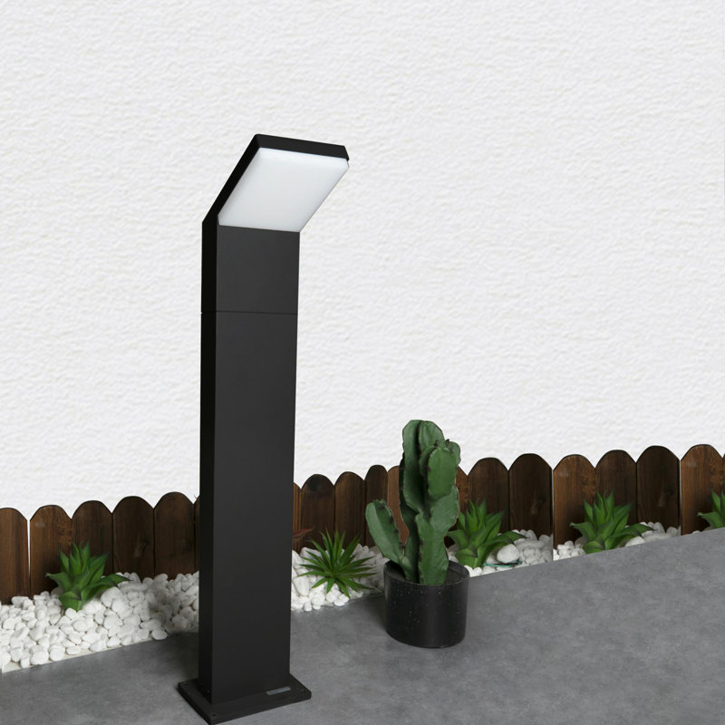Éclairage de sentier extérieur à lumière DEL de conception européenne moderne de jardin, éclairage de paysage décoratif, Noir