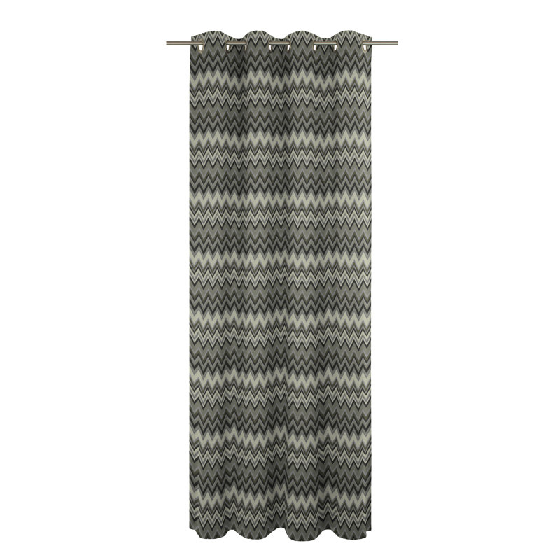 Kurtus Room Darkening Curtain Single Panel, 132cm Width x 175cm Drop, Dark green/Black/Grey