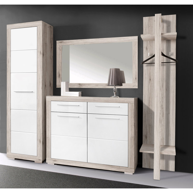 Anwen 1 Door Manufactured Wood Wardrobe
