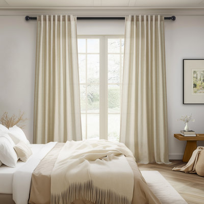Dennan Light-Filtering Curtain with Back Tab Hooks