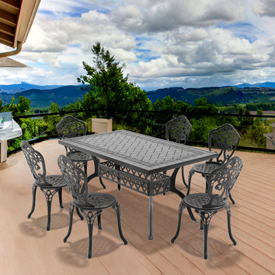 Cadre noir en aluminium coulé 7 pièces pour tous les temps, cadre, différents motifs