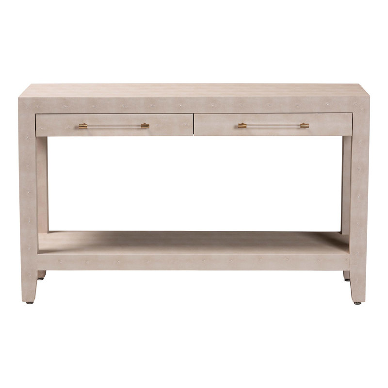 Console en faux chagrin Baxton Studio Nira