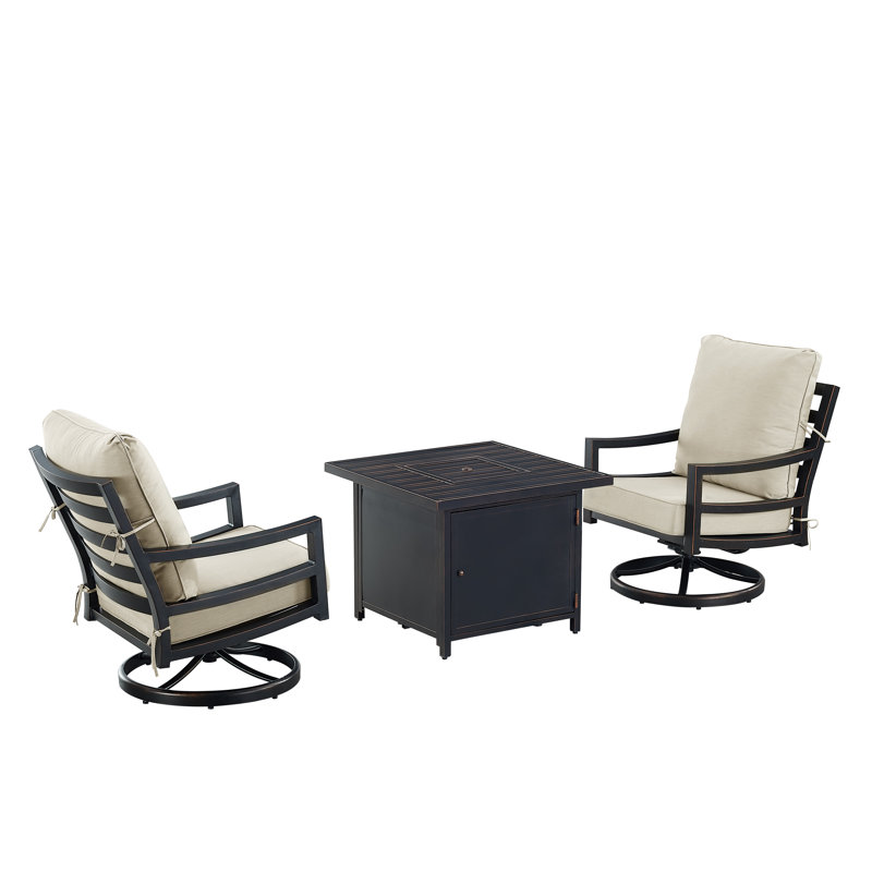 Yamilee 2 - Person Patio Conversation Set with Cushions, Beige