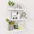 Rustic Floating Shelves Set of 3 with Lip, Picture Ledge Shelf for Nursery, Living Room – Multipurpose Storage Organizer, Bookshelf, & Photo Display Rack White-979392945