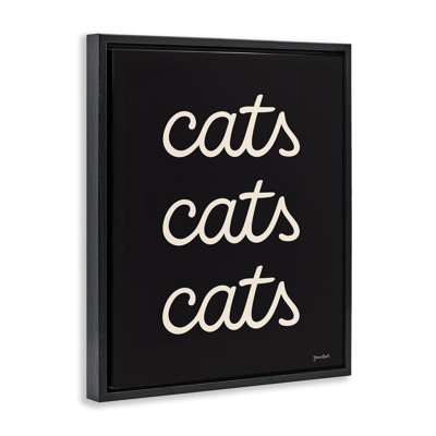 «Cats Repeating Typographie», art mural encadré par Jessica Beck