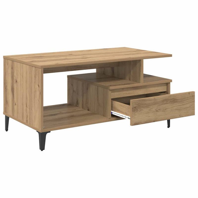 Coffee Table with Storage, Oak