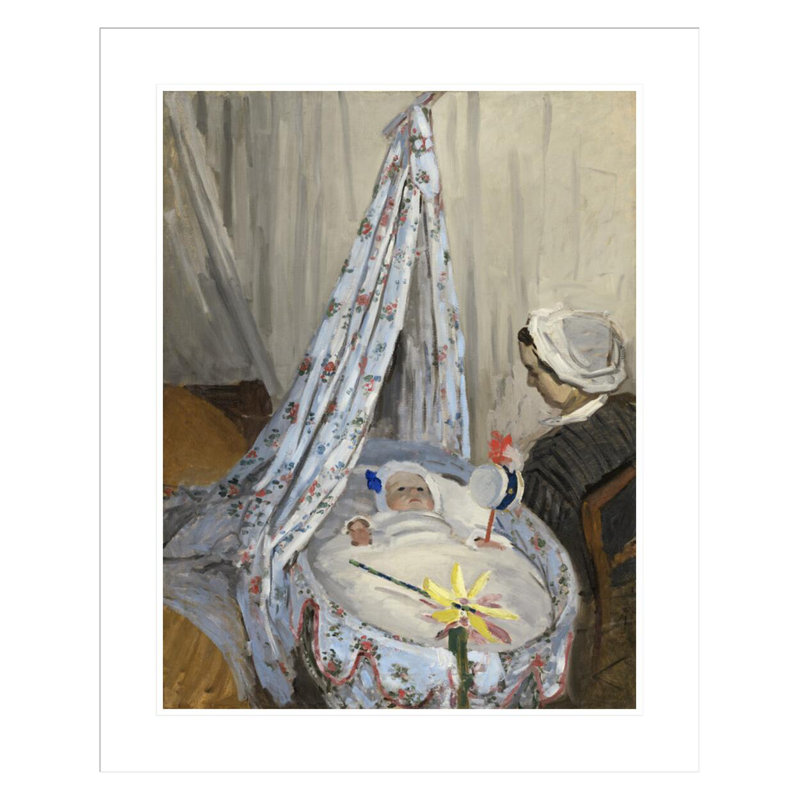 «The Cradle - Camille with the Artist's Son Jean» par Claude Monet, impression giclée encadrée, H 28,68 po x l 23,5 po