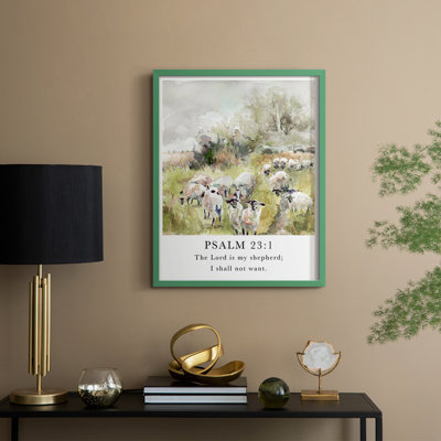 Psalm 23:1 Framed Print - Solid Wood