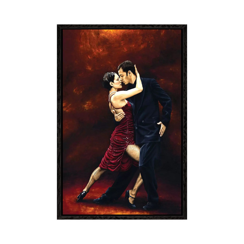 That Tango Moment by Richard Young - Painting on Canvas, 66.04cm H x 45.72cm W x 3.81cm D, Black Floater Framed