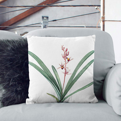 Boat Orchid Flowers Floral Square Throw Cushion