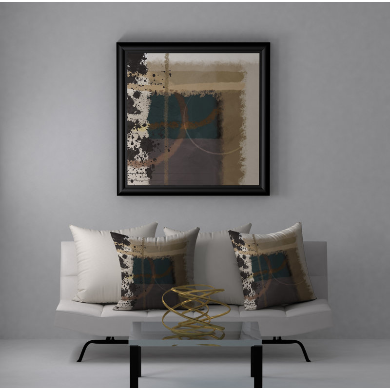 Abstract Reversible Throw Pillow, 20" x 20"