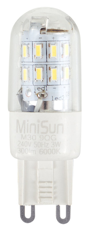 3W G9 Dimmable LED Light Bulb, Cool White