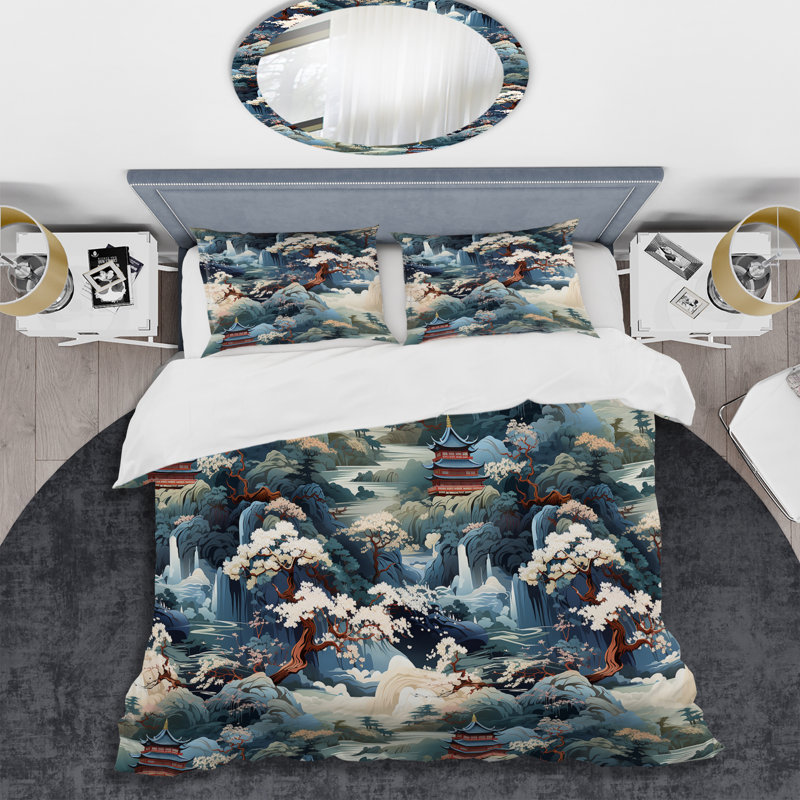 Literie Temple Serenity I, Housse de couette simple + 1 taie décorative stan