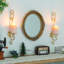 Appliques murales pour bougeoirs - Ensemble de 2 bougies décoratives rustiques en métal-236467015