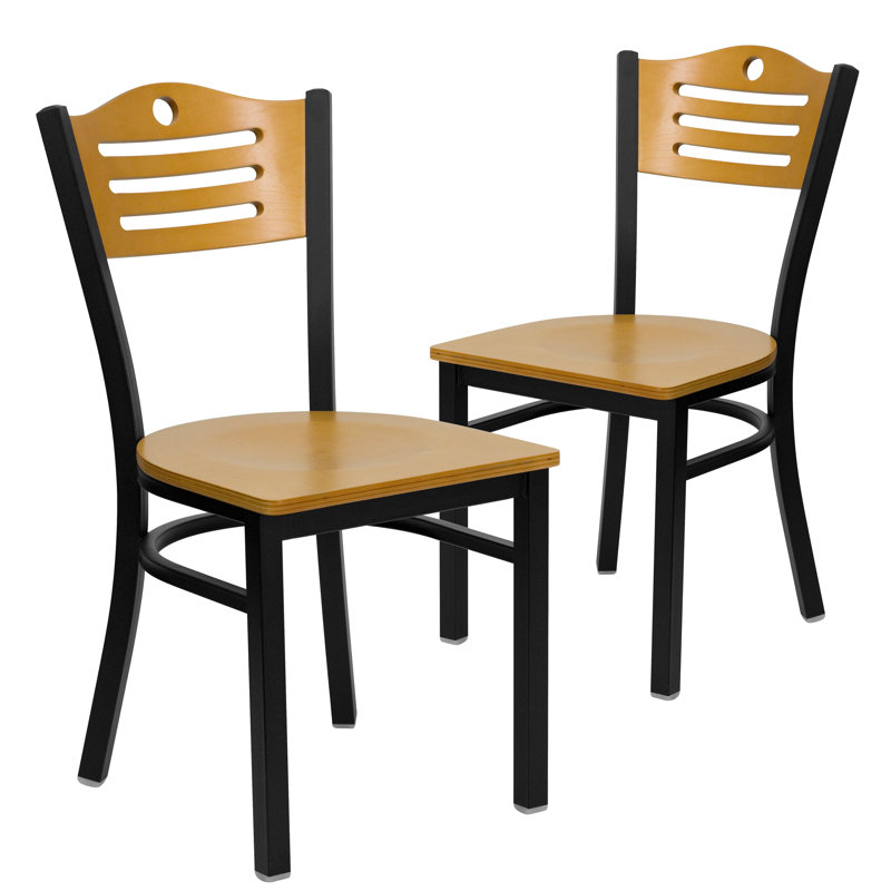 Elkton Slat Back Metal Restaurant Chair