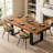 4-Person Dining Table Sets With Rectangular Extendable Dining Table & 4 Rattan Chairs-755645623