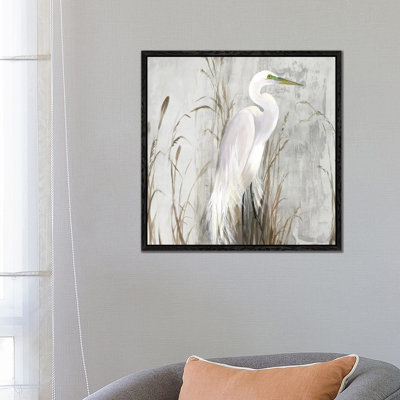 Heron In The Reeds by Aimee Wilson - Painting on Canvas
