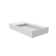 Juniper 36" Solid Surface Wall Mount Modern Minimalist Right Basin Bathroom Sink and LED Mirror Set
