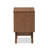  Hildon Walnut and White 2 Drawer Nightstand with Slanted Fronts and Mid Century Style