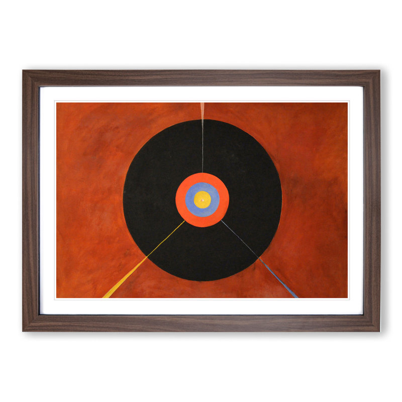 The Swan No.2 by Hilma Af Klint - Picture Frame Painting, 27cm H x 36cm W x 2cm D, Walnut Framed
