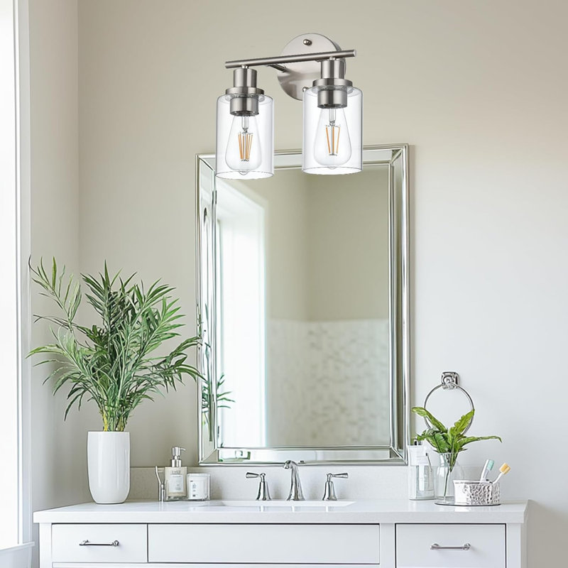 Bathroom Light Fixtures, Modern Vanity Lights Over Mirror With Clear Glass Shade, Bathroom Wall Lamp For Mirror Kitchen Living Room Hallway Cabinet Porch Bedroom Reading Room