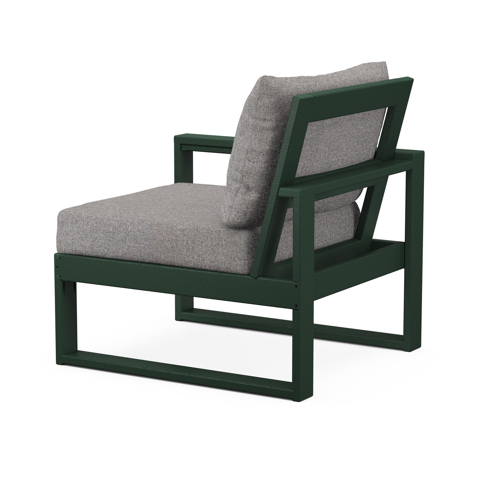 POLYWOOD Outdoor Lounge Chair, Gray Mist, Green