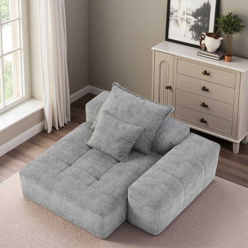 Canapé modulaire surdimensionné Boneless, Gris