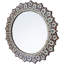 Miroir mural rond en bois massif