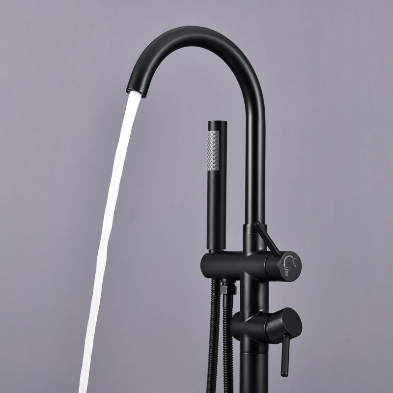Floor Tub Filler, Matte Black