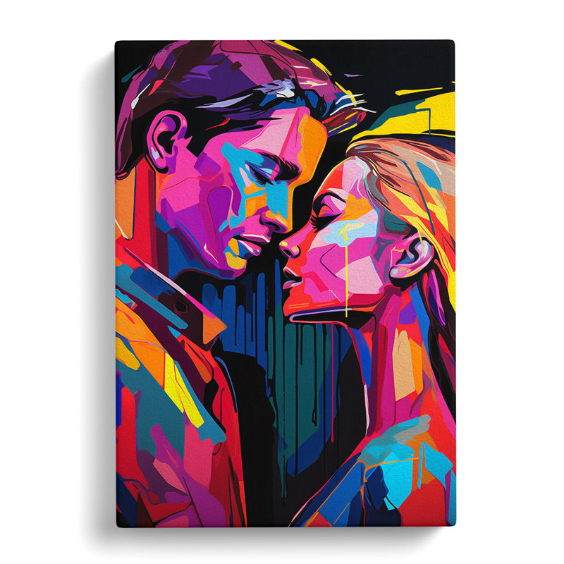 Lovers Pop Art No.2 - Wrapped Canvas, 50cm H x 35cm W x 3cm D