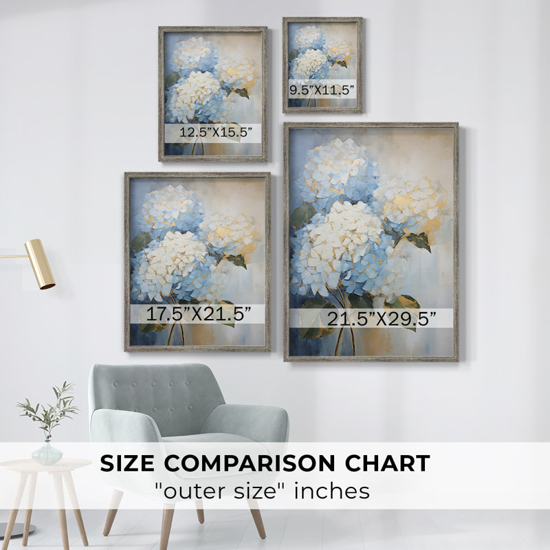 Impression encadrée FLORAL Series CXVI - bois massif, H 11 po x l 9 po