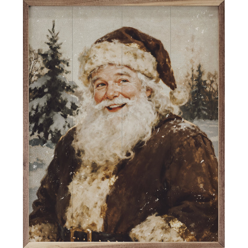 Santa In The Timber, H 10 po x l 8 po