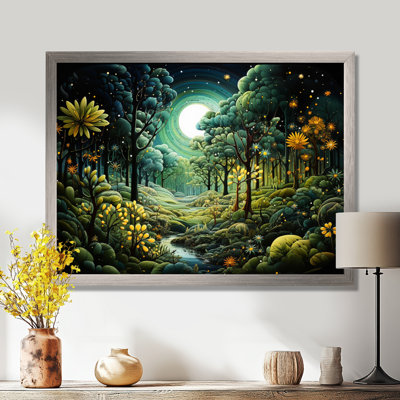 «Beverlyann Forest Enchanted Forest Pointillism II - Forest», reproduction sur toile