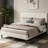 Platform Bed Frame,  with Adjustable Fabric Headboard and Wooden Slats Support, No Box Spring Required for Bedroom-478215669-478215666