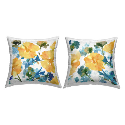 Floral Outdoor Throw Pillow