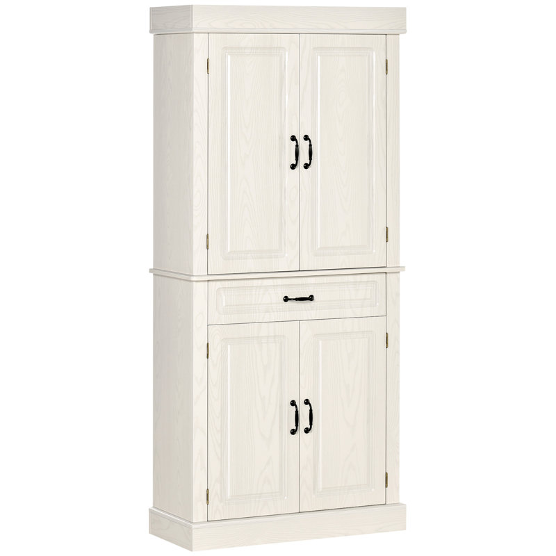 Garde-manger autoportant 71 po avec 4 portes HOMcom, Noir, Café