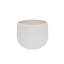 Assortiment de pots de fleurs ronds en oxyde de magnésium de 21,65 po + 14,17 po + 8,66 po de diamètre assorti, pot de fleurs d'intérieur extérieur avec trou de drainage, pot de couleur blanche avec motif de tissage pour patio